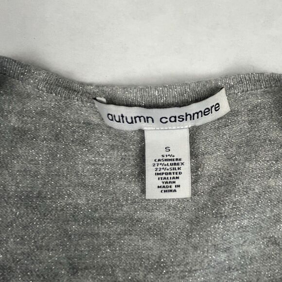 Autumn Cashmere Wrap Sweater Gray Cashmere Blend Tie Front Sleeveless Casual S - Picture 5 of 10